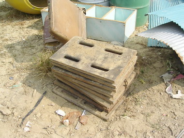 查獲竊取南投市公所道路水溝蓋(圖)