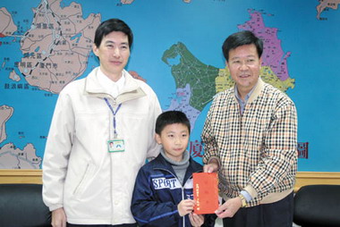 縣長接見金門之光林昭瑋(圖)