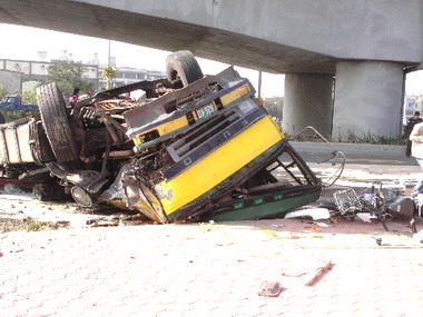 沙鹿發生四死一傷重大車禍(圖)