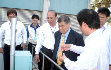 水公司董事長廖宗盛巡視基層(圖)