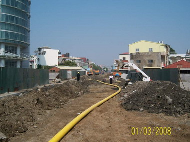 4-25-15M道路工程積極趕工(圖)