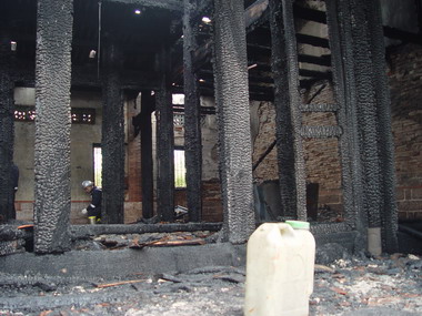 百年歷史的「蘆洲秀才厝」發生火警(圖)