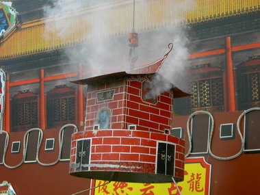 苗栗後龍慈雲宮射炮城為元宵系列活動熱身(圖)