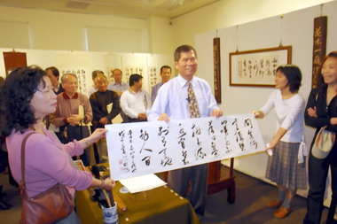 阮威旭書法展虎尾科技大展出(圖)