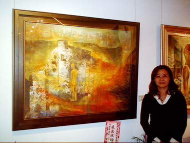 中市舉辦楊玉梅膠彩畫個展(圖)