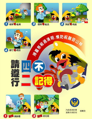 消防局籲請遵行四不二 清明掃墓不起火(圖)