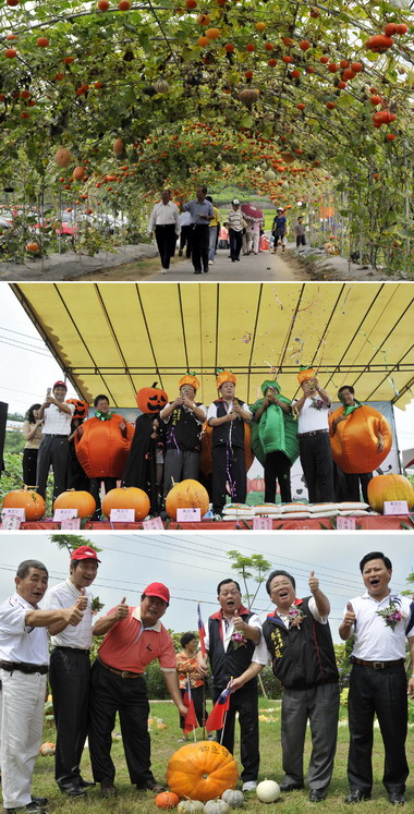 造橋南瓜博覽會登場大小南瓜造型奇巧(圖)
