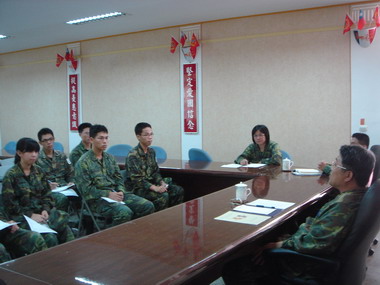 國防大學政戰學院見習生至後備907旅見習(圖)