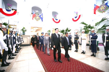 馬英九歡迎諾魯共和國總統史蒂芬(圖)