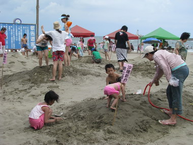 通霄海洋度假村第一屆親子沙雕創作活動(圖)
