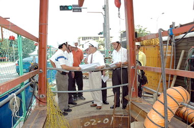 林政則視察污水下水道工程進度(圖)