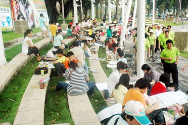 中油大林廠舉辦兒童寫生比賽(圖)