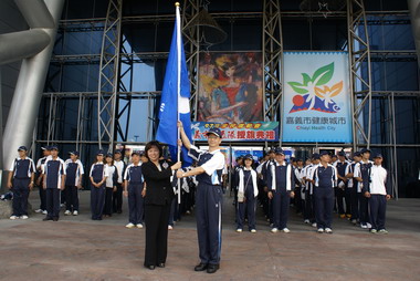 全民運動會嘉義市代表隊授旗典禮(圖)