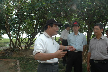 王乾發視察農村社區公共設施改善工程(圖)