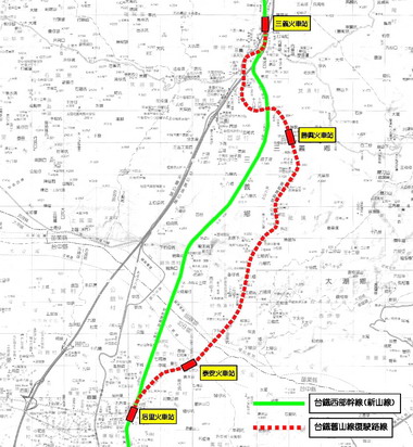 三義舊山線鐵路復駛都計案發布實施(圖)