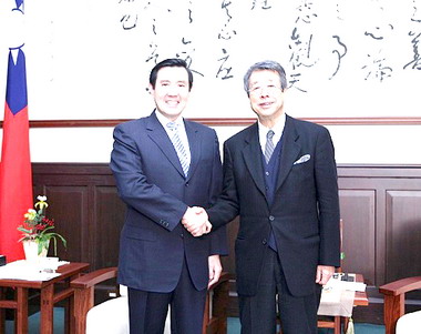 馬英九接見日本社會經濟生產性本部訪問團(圖)