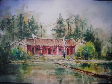 台中圖書館展出 台灣四季之美水彩展(圖)