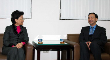 朱立倫表示減少愛滋及毒品防制危害程度(圖)