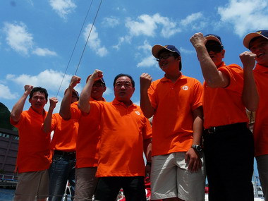 張通榮出席重型帆船國際邀請賽記者會(圖)