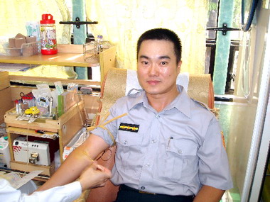 員警捐血21年是警界捐血高手(圖)