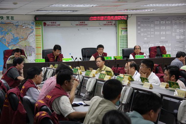 輕度颱風蓮花南市府召開整備會議(圖)