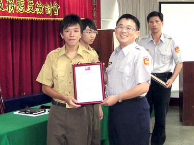 警察替代役男工作認真受表揚(圖)