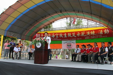 彰化縣水上救生協會海陸救生演練(圖)