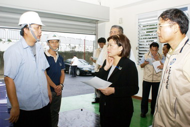 黃敏惠關心市區防颱情形(圖)