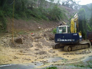 苗六十二線截彎取直工程引發土石流(圖)