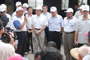 馬英九視察林邊佳冬重建工程(圖)