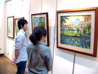 亞大辦校園寫生展(圖)