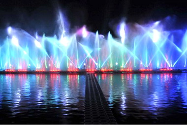 明德水庫推出夏雪桐花雨水舞秀迎接母親節(圖)