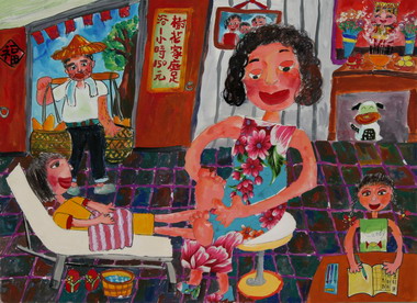 雲林縣新住民子女 繪畫比賽成績斐然(圖)
