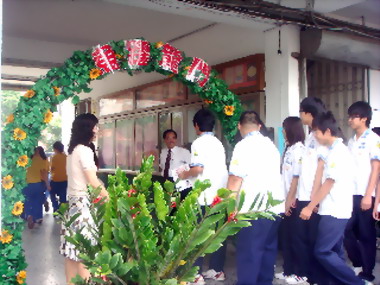 北新國中辦基測祈福活動(圖)