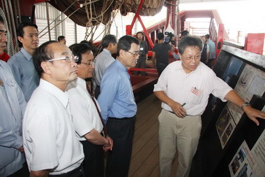 籌辦建國100年蕭萬長參訪台灣船(圖)