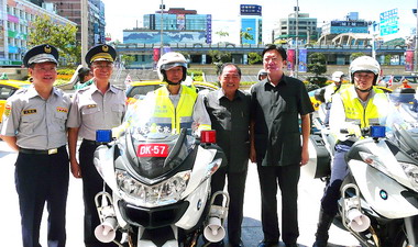 基隆辦交通事故處理機車隊成立典禮(圖)