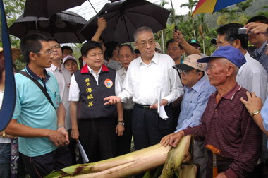 吳敦義與傅崐萁等20日前往新城鄉勘災(圖)