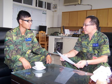中縣一五八砲兵指揮部慰問役男(圖)