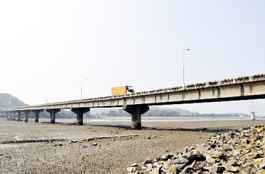 竹南五福大橋橋基擴座 補樁工程動土(圖)