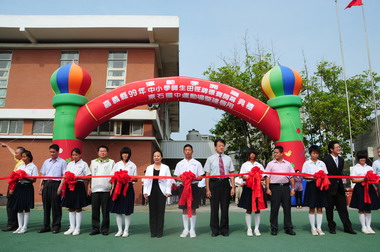 東石國中跑道整建落成暨運動季開鑼！(圖)