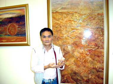 呂敏光膠彩畫即日起展出(圖)