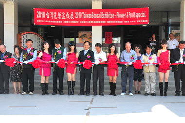 2010台南縣花菓盆栽展剪綵開幕儀式(圖)
