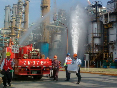 中油大林煉油廠舉行災害防救緊急應變演習(圖)