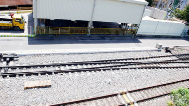 中鋼研發魚雷車軌道專用道岔預力軌枕(圖)