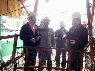 許明財視察經國路與延平路口污水下水道(圖)