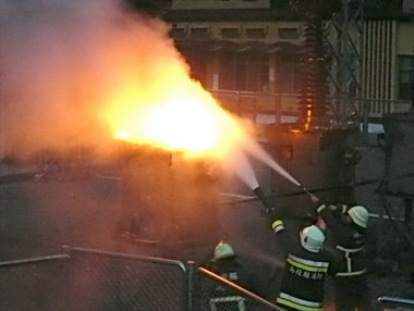 水里鉅工發電場發生火災(圖)