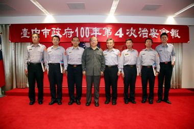 台中市長勉市警局破獲擄人案並加強公權力執行(圖)
