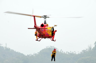 嘉縣政府辦理莫拉克颱風災害防救演習(圖)