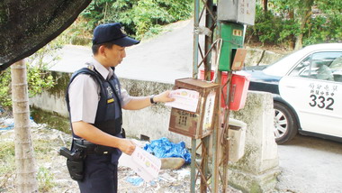 草屯警分局發送反詐騙宣導單過濾詐騙郵件(圖)