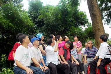 新竹縣長勘查橫山沙坑百年樟樹(圖)
